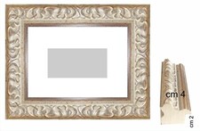 Cornice in legno Argento classica con passepartout per foto,stampe - Spess.cm 4