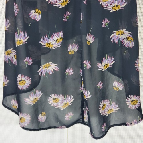 O'Neill Kleid klein transparent schwarz Gänseblümchen Blumen Skater Surfer kurz Freizeit Cover - Bild 8 von 10