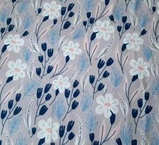 P&B Textiles The Meadow Lane BTY The Tiny Garden Floral Blue Pink Gray