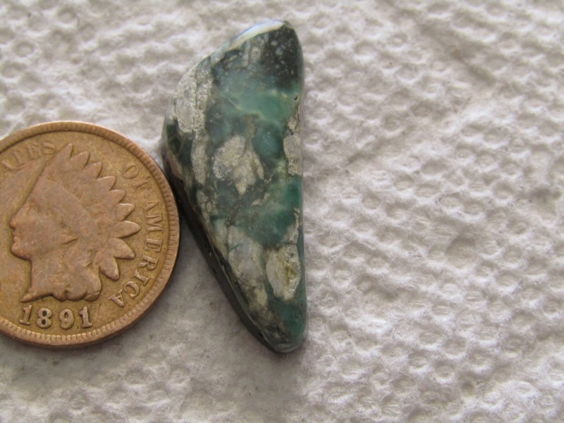 Broken Arrow Variscite Cabochon 11 carat Natural Green Cab Nevada