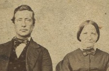 CIVIL WAR ERA CDV. COUPLE STIFFLY POSED. JOHNSTOWN, PA.