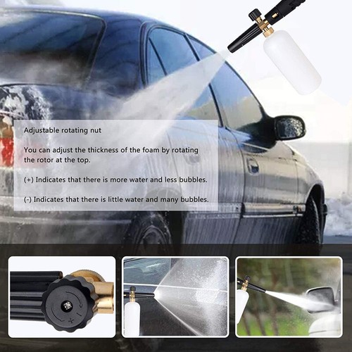 1/4" Snow Foam Washer Gun Car Wash Soap Lance Cannon Spray Pressure Jet Bottle~ - Picture 13 of 14