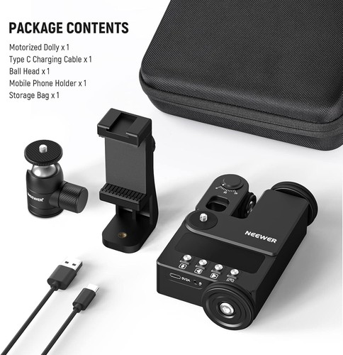 NEEWER DL200 Motorisierte DSLR Kamera Tracking Slider Dolly Auto APP Steuerung Slider - Bild 7 von 11