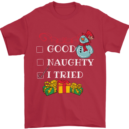 Good Travieso I Tried Divertido Navidad Camiseta Hombre 100% Algodón - Imagen 83 de 102