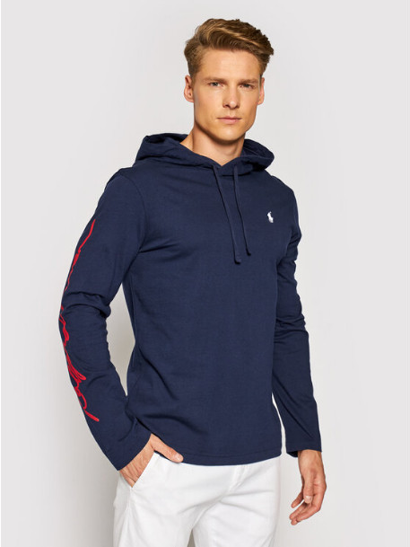 Длинные брюки-манше Polo Ralph Lauren темно-синего цвета обычного кроя S 15590₽