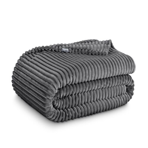 Bare Home Microplush Ribbed Textured Blanket - Picture 11 of 20