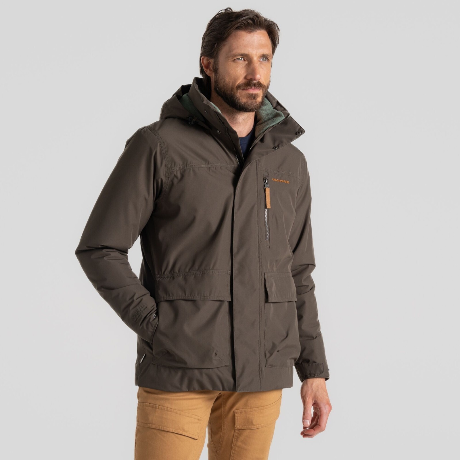 Craghoppers Men's National Trust Padley Waterproof Jacket Woodland Green Medium