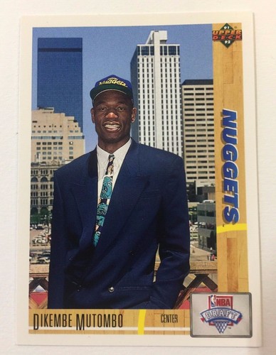 DIKEMBE MUTOMBO ROOKIE CARD Denver Nuggets 1991/92 Upper Deck Basketball NBA RC - 第 1/4 張圖片