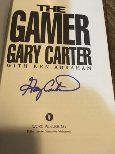 GARY CARTER THE GAMER SIGNIERTES BUCH AUTOGRAMM NY METS EXPOS WORLD SERIE BASEBALL - Bild 3 von 5