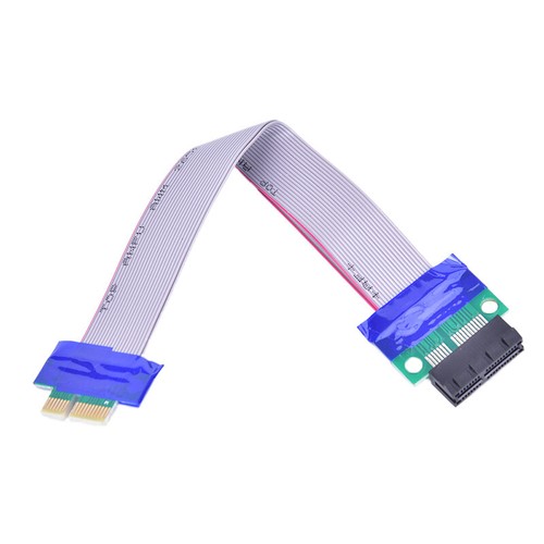 PCIE PCI-Express 1X - 1X Riser Extension Card Ribbon Extender Cable Powere YNf8 - 第 3/6 張圖片