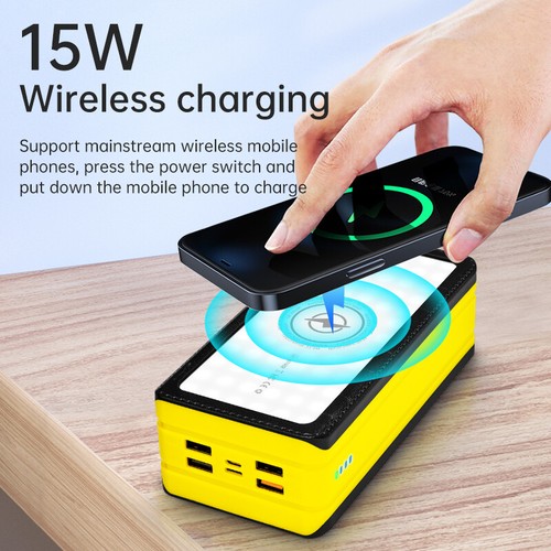 Portable Solar Power Bank LED 4 USB Battery PD Wirless Charger For Mobile Phone - Picture 5 of 18