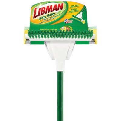 Nitty Gritty Roller Sponge Mop with Scrub Brush Green Steel Handle