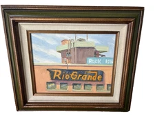Framed Painting Of Rio Grande Tex Mex Restaurants In CO. 8x10 “ Made In Mexico”