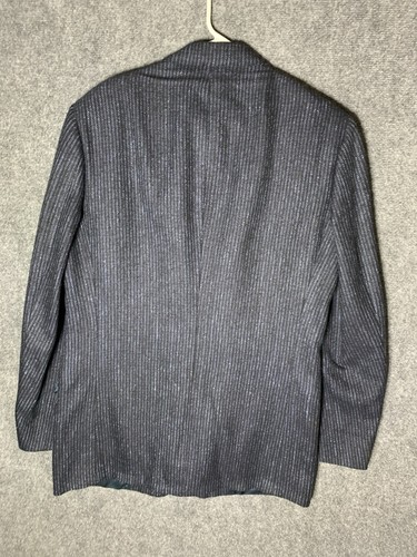 VtG Christian Dior Mens Wool Tweed Blazer 42L Blue Black 2 Button Spot* - Picture 13 of 18