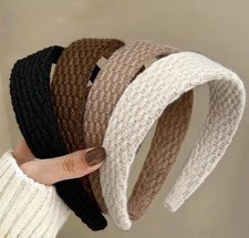 Knitted NonSlip Headbands for Women 1.7in Wide Cute Fashion Hair Bands 4Pack