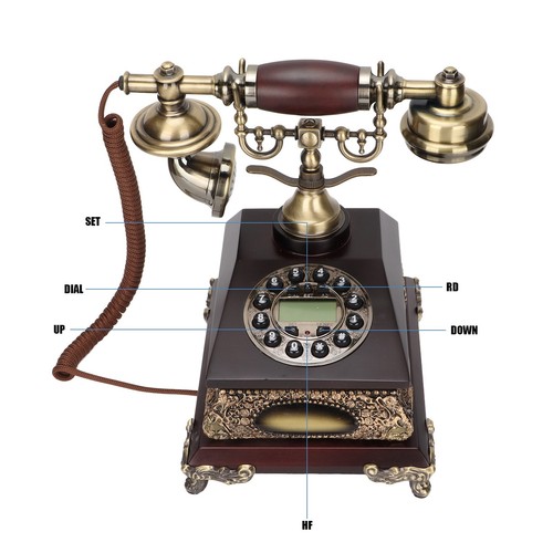 Antique Telephone Resin Decorative Retro Phone For Cafe Bar Office Home Decor FY - Afbeelding 9 van 24