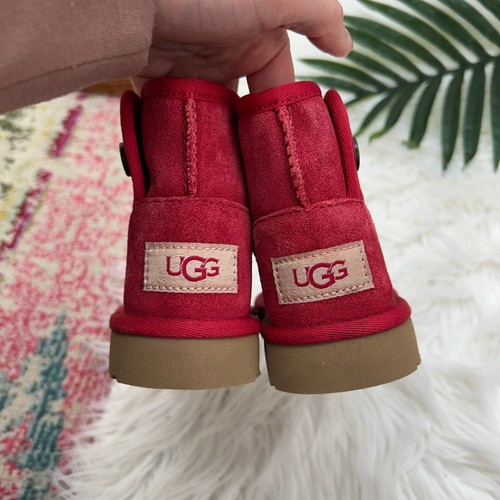 UGG Red Jona Mini Boot Toddler Girls 7 Winter - Picture 6 of 8