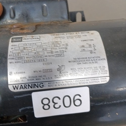 Good Craftsman 3450 RPM MOTOR 1 HP, 113.12172 y 12172, 115 voltios eje 5/8" - Imagen 7 de 7