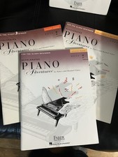 Faber Accelerated Piano Adventures For The Older Beginner Lesson Book 2,Lot Of 3