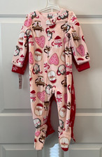 Carters Infant Girls 2pc Reindeer Santa  Penguin Sleeper Holiday Pajamas 18M