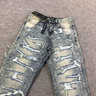 Guapi Embroidered-logo Men Jeans - Blue GUAPI vintage kiss regular