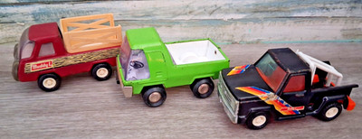 Lot of 3 Vintage 70s Buddy L  Pickup Toy Trucks