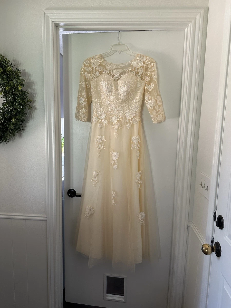 Ivory Lace 3/4 Sleeve Bridesmaid Dresses for sale | eBay
