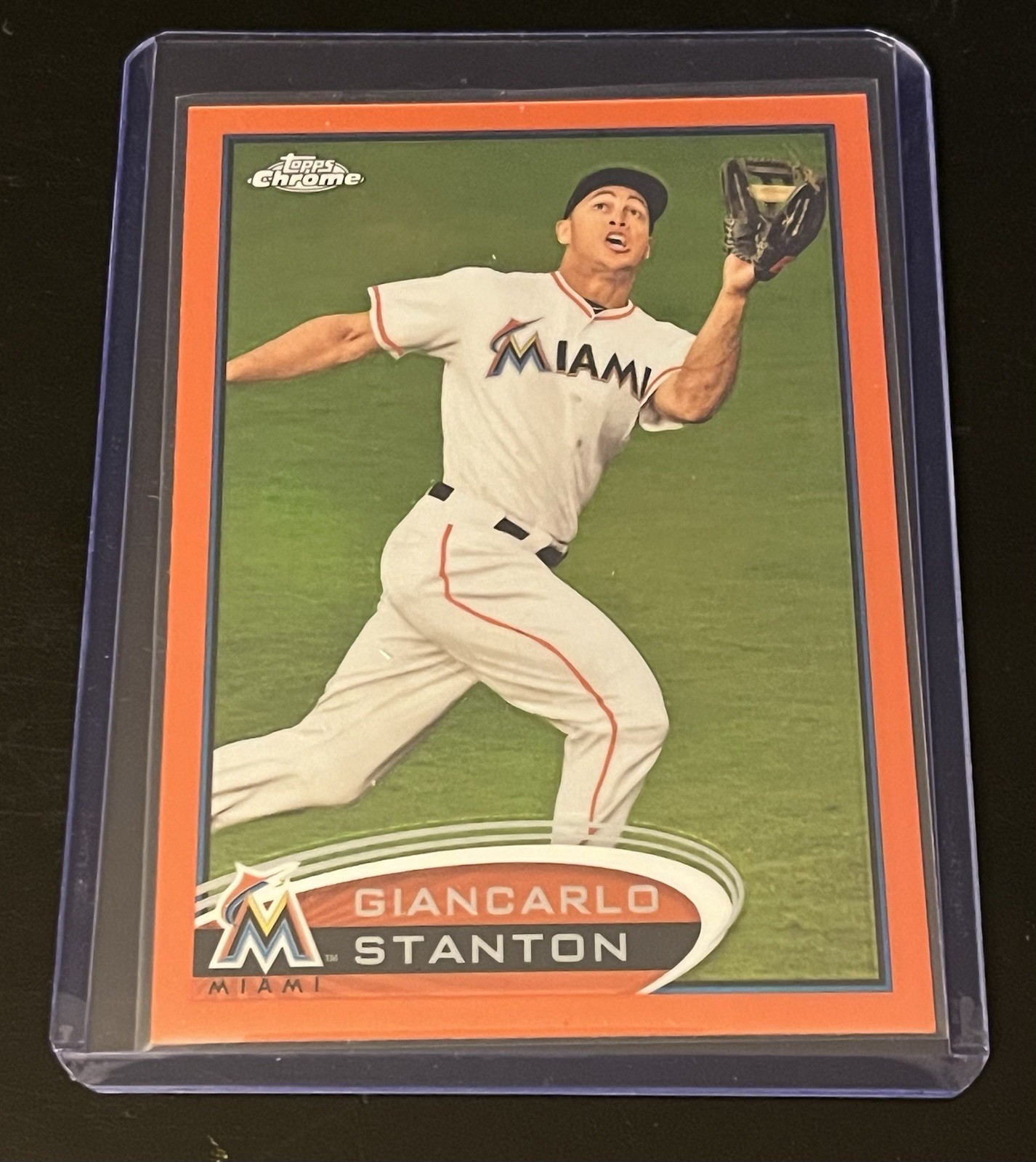 2012 Topps Chrome - Giancarlo Stanton #32 Orange Refractor