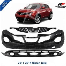 Front Bumper Cover Primed Plastic Grille Assembly For 2011-2014 Nissan Juke