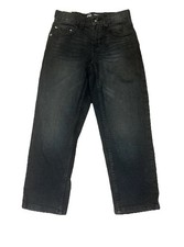 Boys Wonder Nation Faded Black Jeans Relaxed Fit Size 7 Adjustable Waist