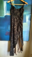 Urban Outfitters Black Lace Corset Midi Dress