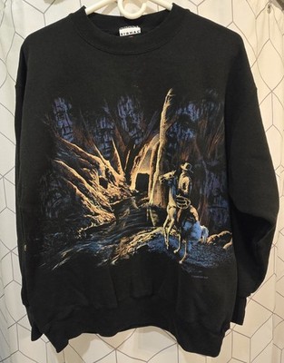 Vintage AOP Habitat Cowboy Native Spirit Western Crewneck Sweatshirt Size Large
