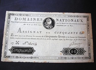 Assignat de 50 LIVRES du 29/09/1790