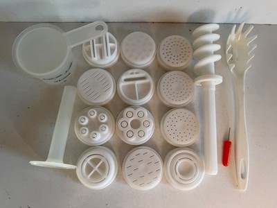 Ronco Popeil P400 Pasta Machine Dies Auger Cup Sausage Funnel