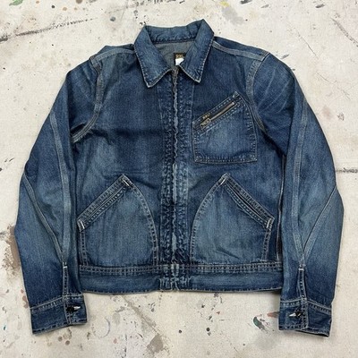 RRL Ralph Lauren 271-J Leyton Indigo Denim Work Jacket Men XS Lee