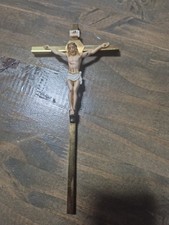 Brass Cross With Jesus,INRI.8 In. Tall,4 In. Wide
