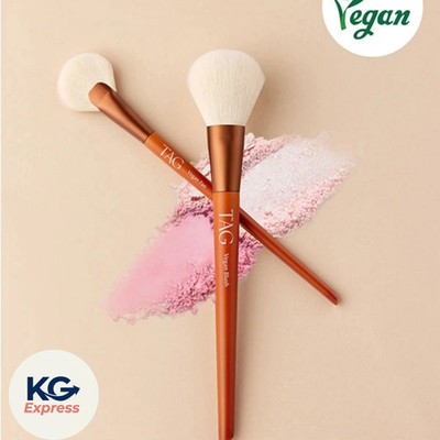 [Too Cool For School] TAG Vegan Blush Highlighter Brush Duo Korean Makeup Tool