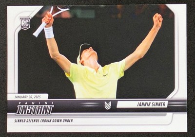 2024 Panini Instant Tennis #JS-5 Jannik Sinner ATP Tour RC Rookie #1 Ranked