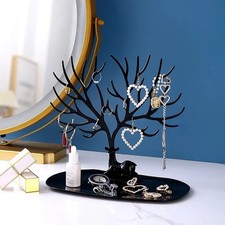 Jewelry Display Deer Tree Stand Rack Earring Necklace Ring Holder Tray Decor