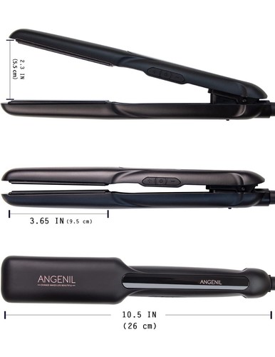 Ceramic Flat Iron Hair Straightener - 1.6inch Straightening and Curler 2 in 1... - Picture 7 of 9