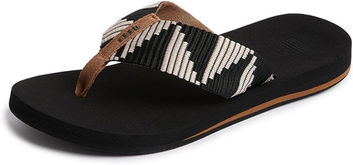REEF Spring Woven Women's Beach Flip Flop, Soft Strap & 10, Pebble