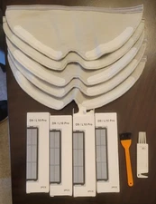Dreame D9 vacuum filters (8 each) , 5 each mop pads, Open box, unused