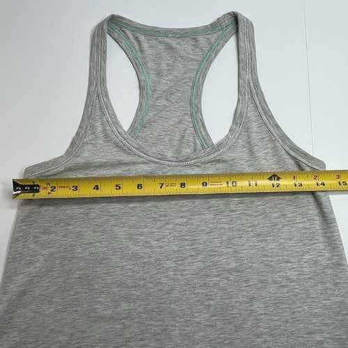 LULULEMON Women's Light Heather Gray Racerback Tank Tap Size Check Measurements - Picture 4 of 5