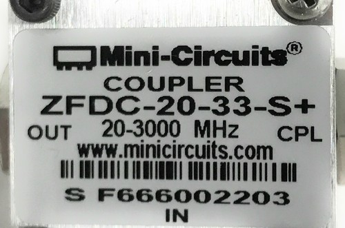 Mini-Circuits ZFDC-20-33-S+ 20.5 dB Directional Coupler, 20 - 3000 MHz, 50Ω SMA - Afbeelding 3 van 3