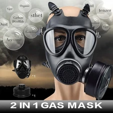 Gas Masks Survival Nuclear and Chemical, Full Face Respirator Mask with 40MM