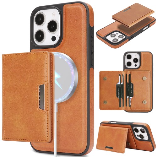 Magnet Wallet Case mit Kartenfach für iPhone 17 Pro Max 17 Air 16e 15 14 13 12 - Bild 1 von 22