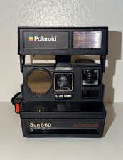 Vintage Polaroid Sun 660 Autofocus Instant Film Camera 600 Series 1980s UNTESTED