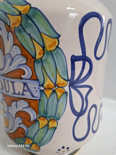 Vintage Sberna Ceramics Deruta Italian Majolica Earthenware Apothecary Jar Lid - Picture 14 of 24