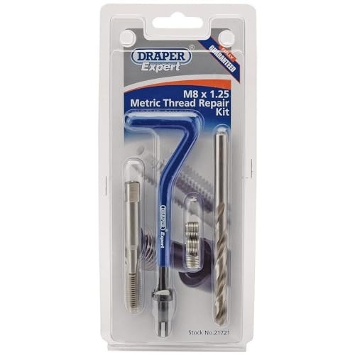 Draper 21721 DHCK-A Expert M8 x 1.25 Metric Thread Repair Kit , Blue 