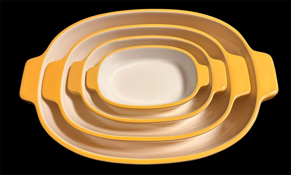 Nuevo sin caja 4 utensilios para hornear anidados cazuela KitchenAid Buttercup platos KBLR04NSBF Foto 2 de 4